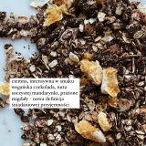 granola z ciemna czekoladą i liofilizowaną mandarynką