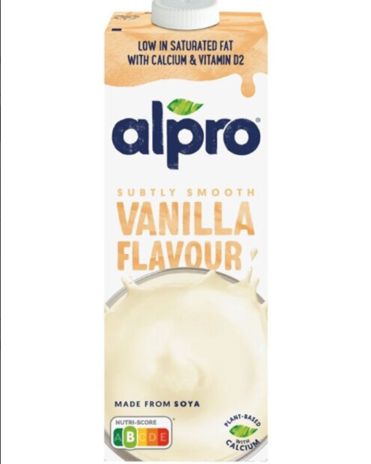 Alpro Napój Waniliowy to aksamitnie gładka, roślinna alternatywa mleka z naturalnym aromatem wanilii. Stworzony na bazie soi, jest doskonałym źródłem białka roślinnego