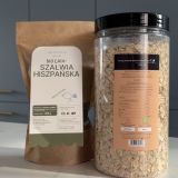 Naturalny zestaw śniadaniowy: chia BIO i płatki owsiane bez glutenu. Idealne do owsianki, smoothie i zdrowych deserów.