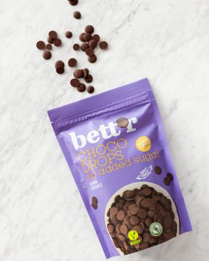 BIO wegańskie czekoladowe dropsy bez dodatku cukru 200 g