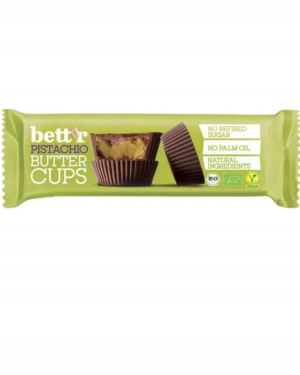 Bett’r Organic Pistachio Butter Cups 39 g – 3×1 wegańskie pralinki pistacjowe