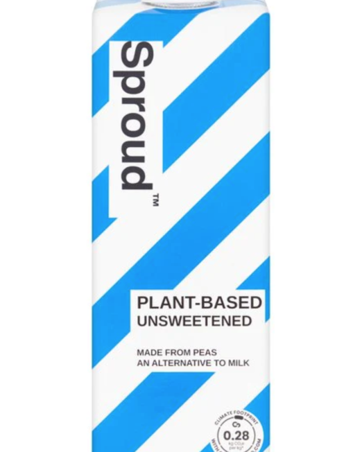 Sproud Unsweetened – kremowy, bezcukrowy napój roślinny z grochu. Bez laktozy, idealny do kawy, pełen białka i smaku.