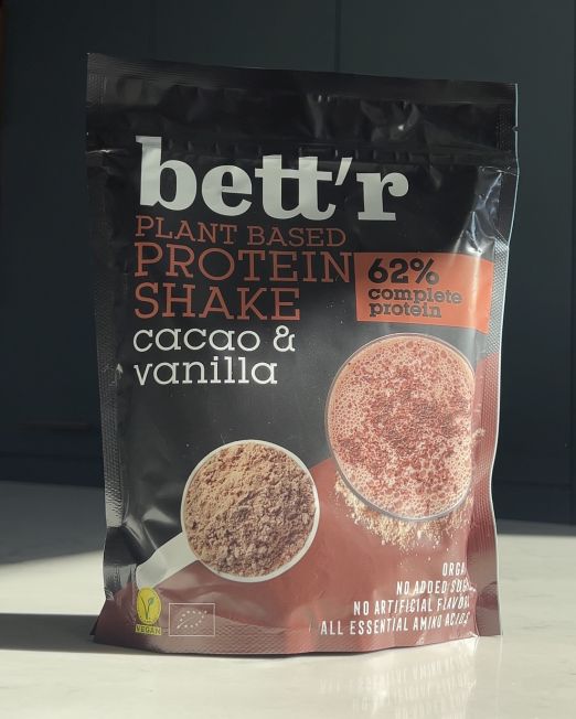 BIO Protein Shake Cacao & Vanilla Dragon Superfoods – organiczne białko roślinne z kakao Peru i wanilią. Bez glutenu, soi i nabiału. kup na wikk.me