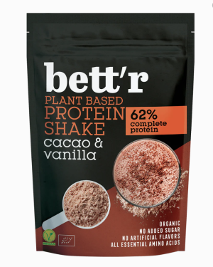 BIO Roślinny shake proteinowy z kakao i wanilią 500 g (bez cukru) –  Bett’r