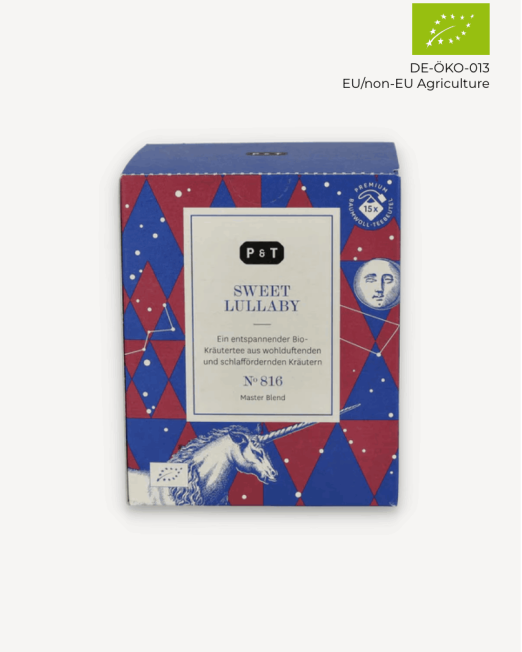 Sweet Lullaby BIO Paper & Tea – organiczna herbata z rumiankiem, lipą i różą. Bez kofeiny, na wieczorny relaks. 15 stylowych torebeczek.