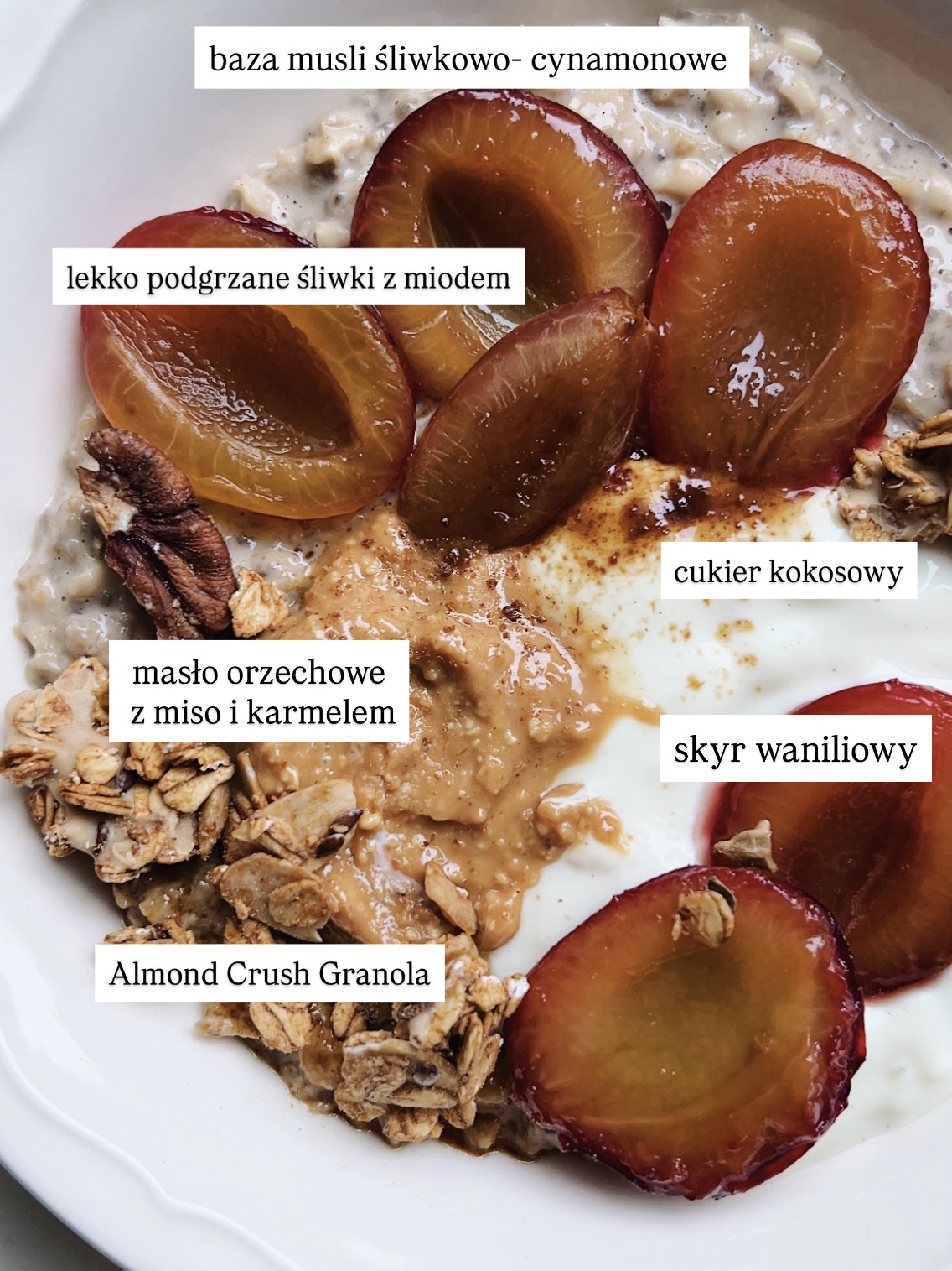 CINNAMON & PLUM BIRCHER MUESLI – nocna owsianka