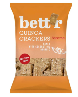 BIO bezglutenowe krakersy z komosą ryżową i sezamem