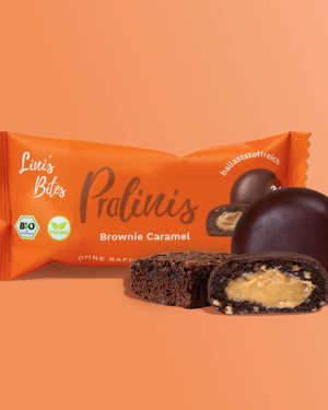 BIO Pralinki brownie z kremem karmelowym i gorzką czekoladą